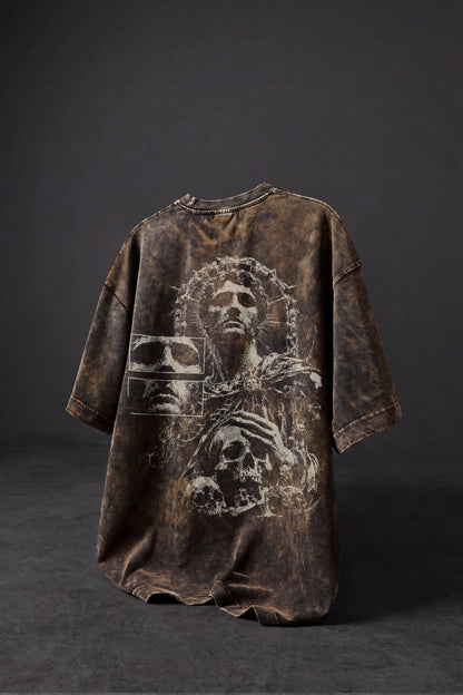 " Rising Frequency " UV-Washed Oversized Tee