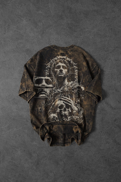 " Rising Frequency " UV-Washed Oversized Tee
