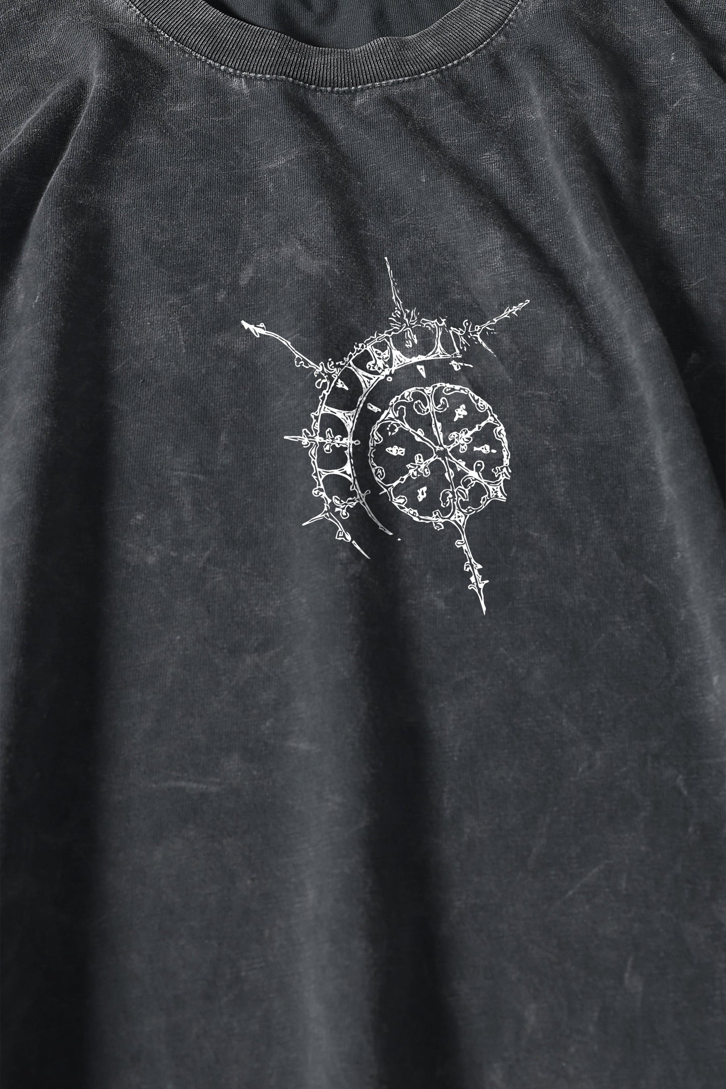 " Eclipse Ritual " Acid-Washed Oversized Tee