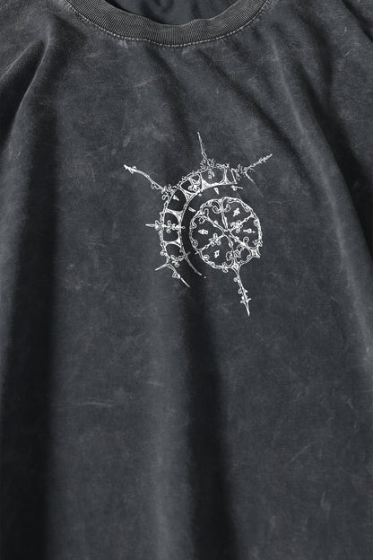 " Eclipse Ritual " Acid-Washed Oversized Tee