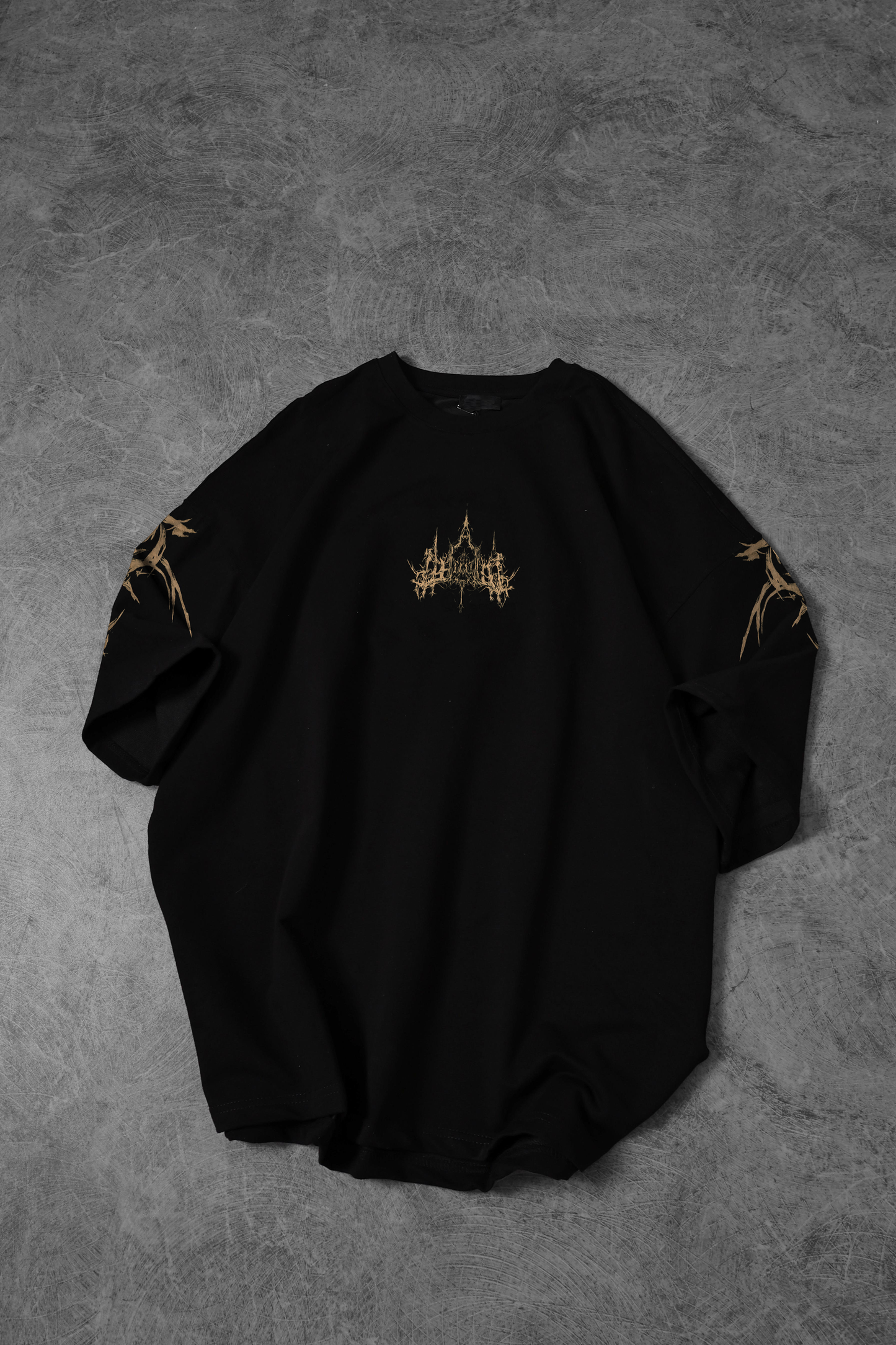 " Invented Castle " Acid-Printed Oversized Tee
