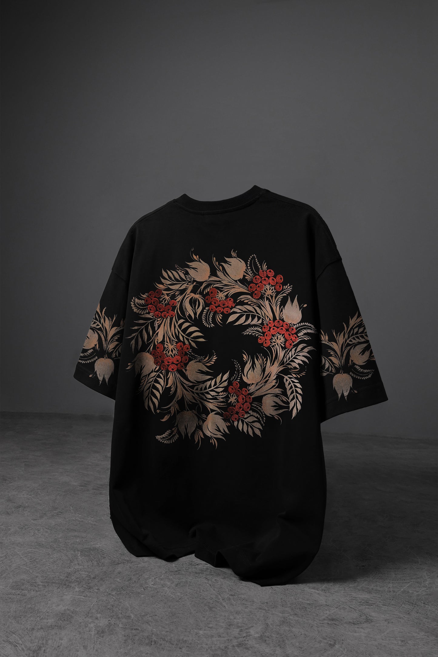 " Forbidden Garden " Acid-Printed Oversized Tee